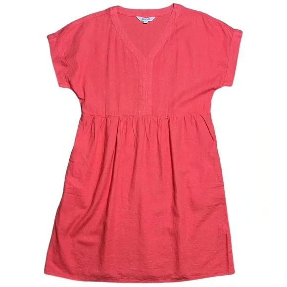Briggs New York | Dresses | Briggs Linen Blend Vneck Dress In Coral Sz L | Poshmark Briggs New York | Dresses | Briggs Linen Blend Vneck Dress In Coral Sz L | Poshmark